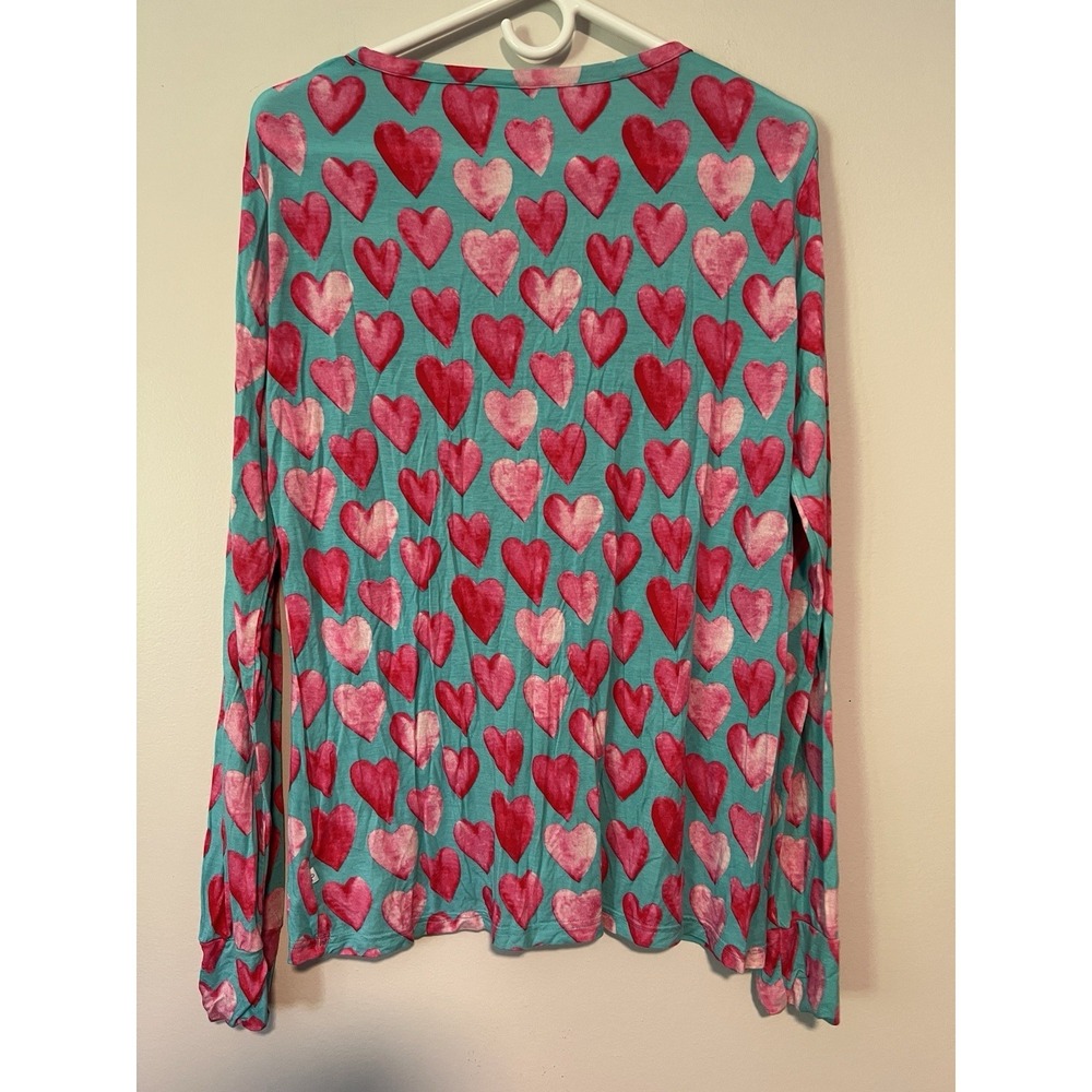 Posh Peanut Bamboo Super Soft Heart Pajama Jogger Set L Lounge Comfort Cooling - Picture 6 of 6